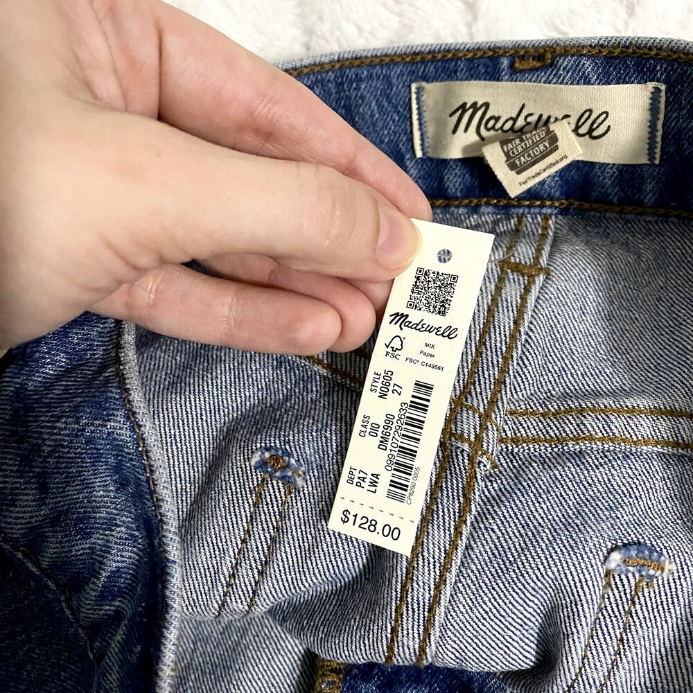 NEW Madewell The Emmett Wide-Leg Full Length Jean Patch Pocket Edition 27 - Picture 6 of 11